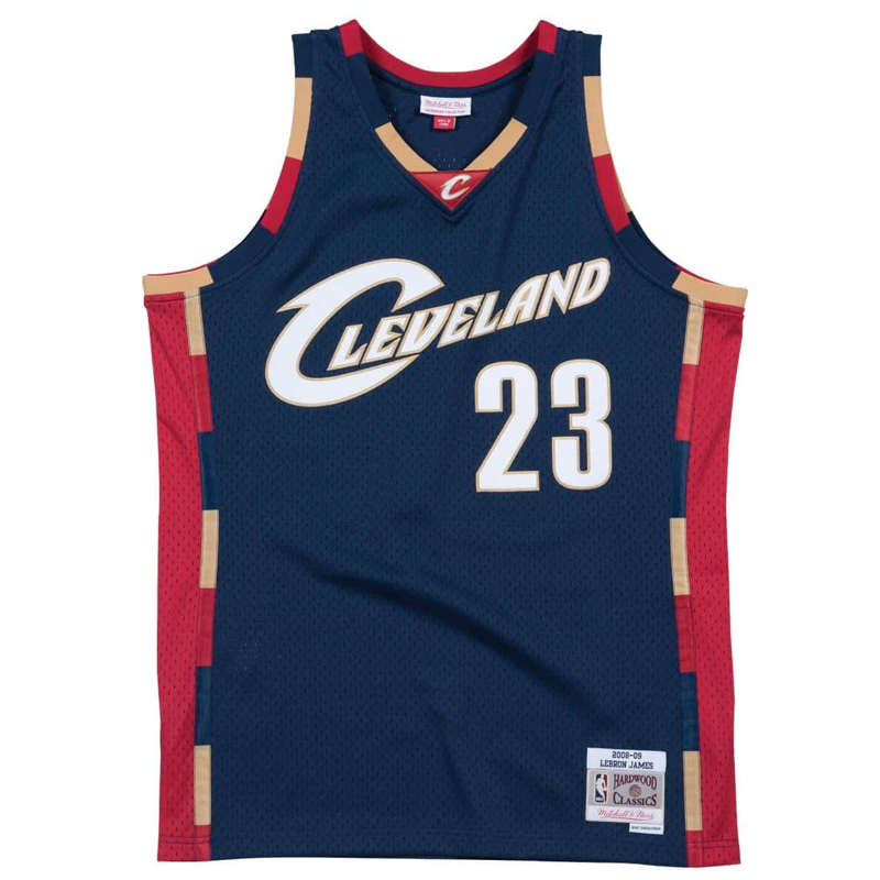 **特價商品售出不退換**MITCHELL NESS M&N  LEBRON 小皇帝 騎士隊 深藍金 球衣 冠希【MNSWJ-G208R】