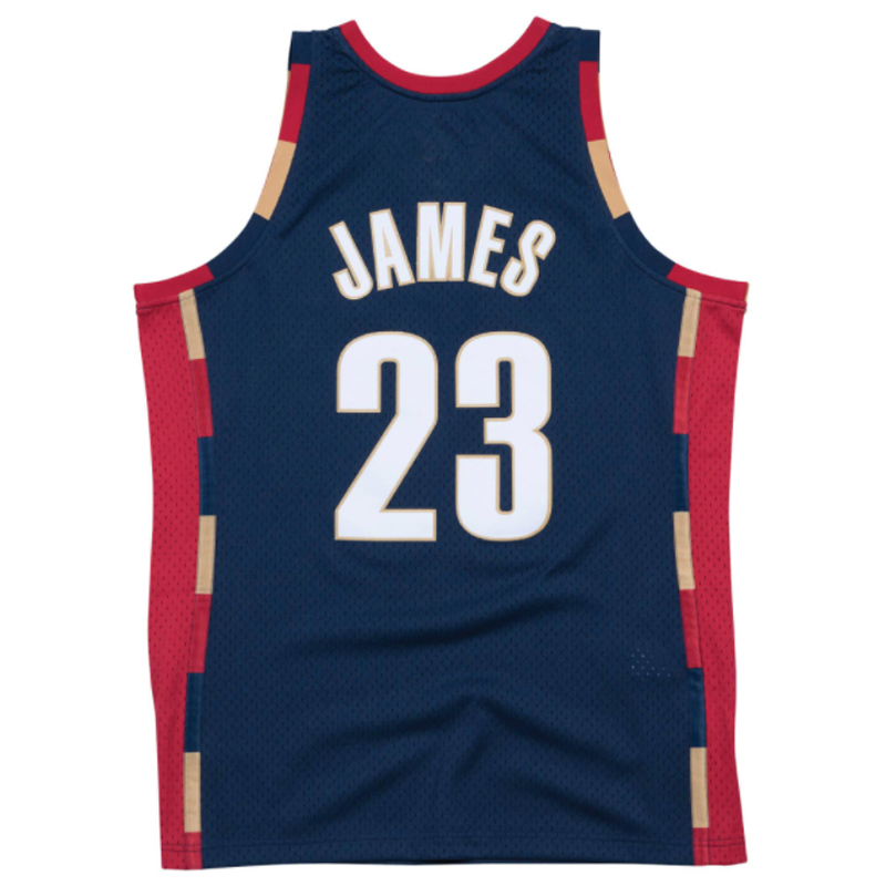 **特價商品售出不退換**MITCHELL NESS M&N  LEBRON 小皇帝 騎士隊 深藍金 球衣 冠希【MNSWJ-G208R】