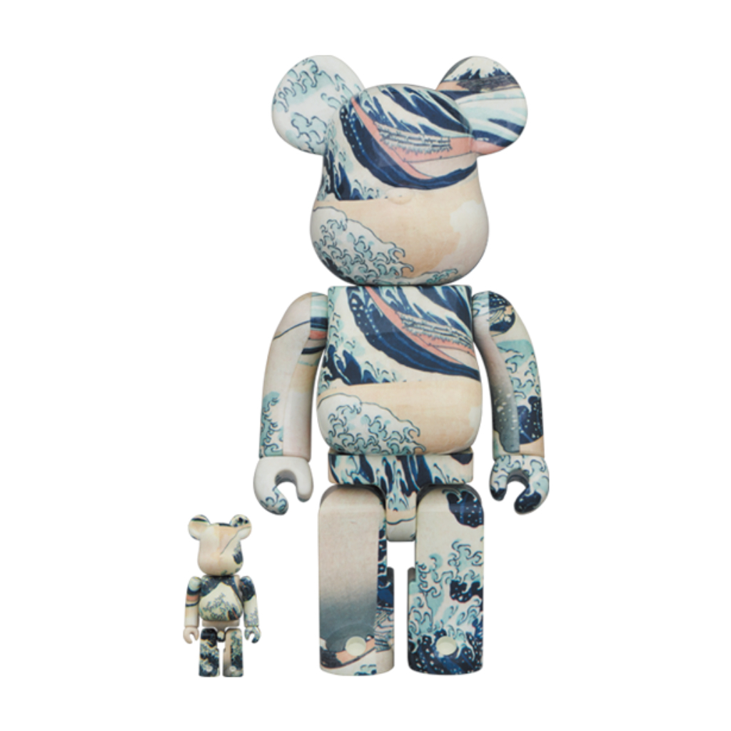 BE@RBRICK 浮世繪 神奈川沖浪裏 葛飾北齋 400% & 100%