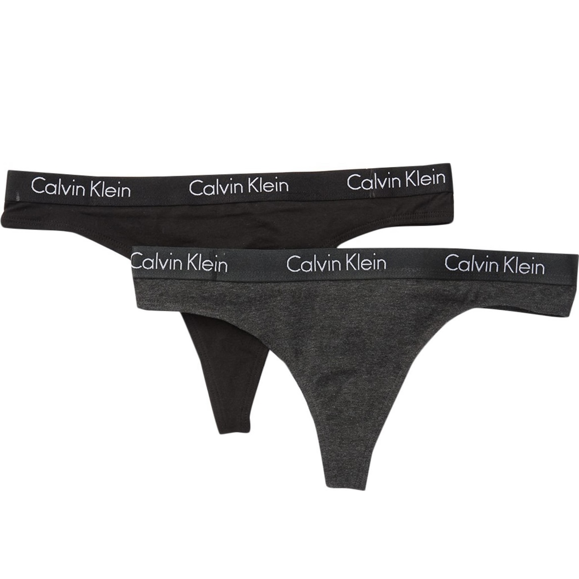 Calvin Klein - Thong 黑&深灰 2件套裝