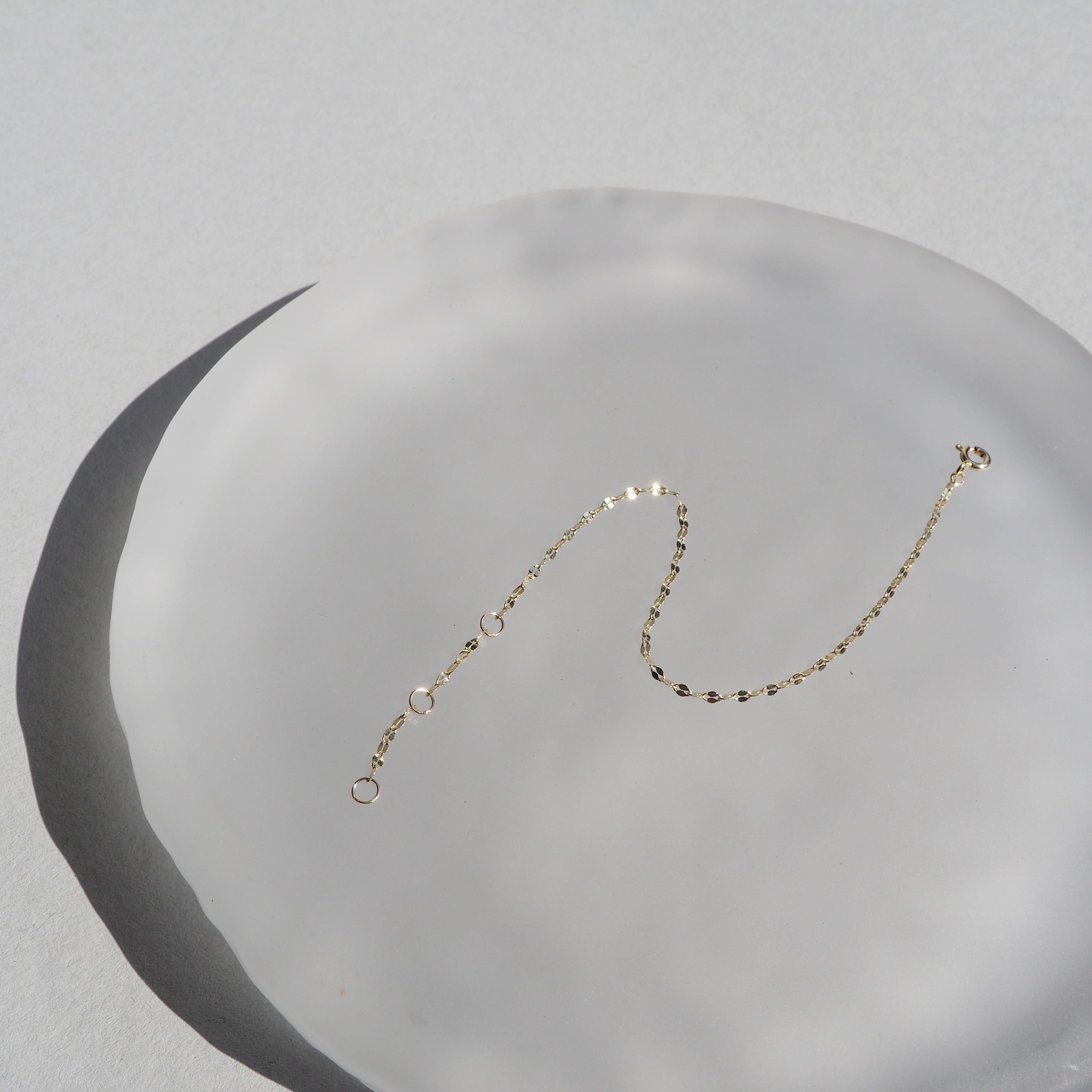 14K閃亮金片手鏈