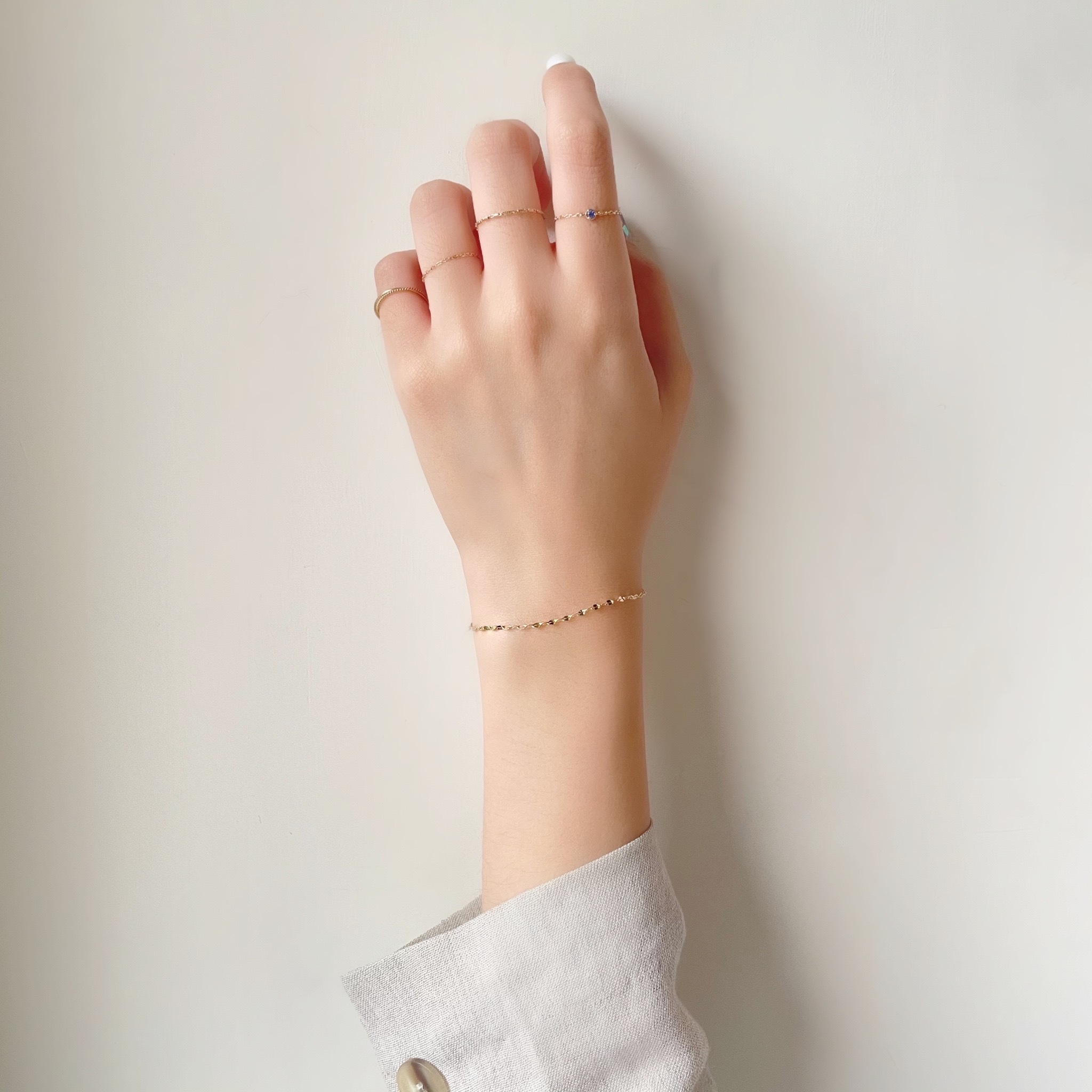 14K閃亮金片手鏈