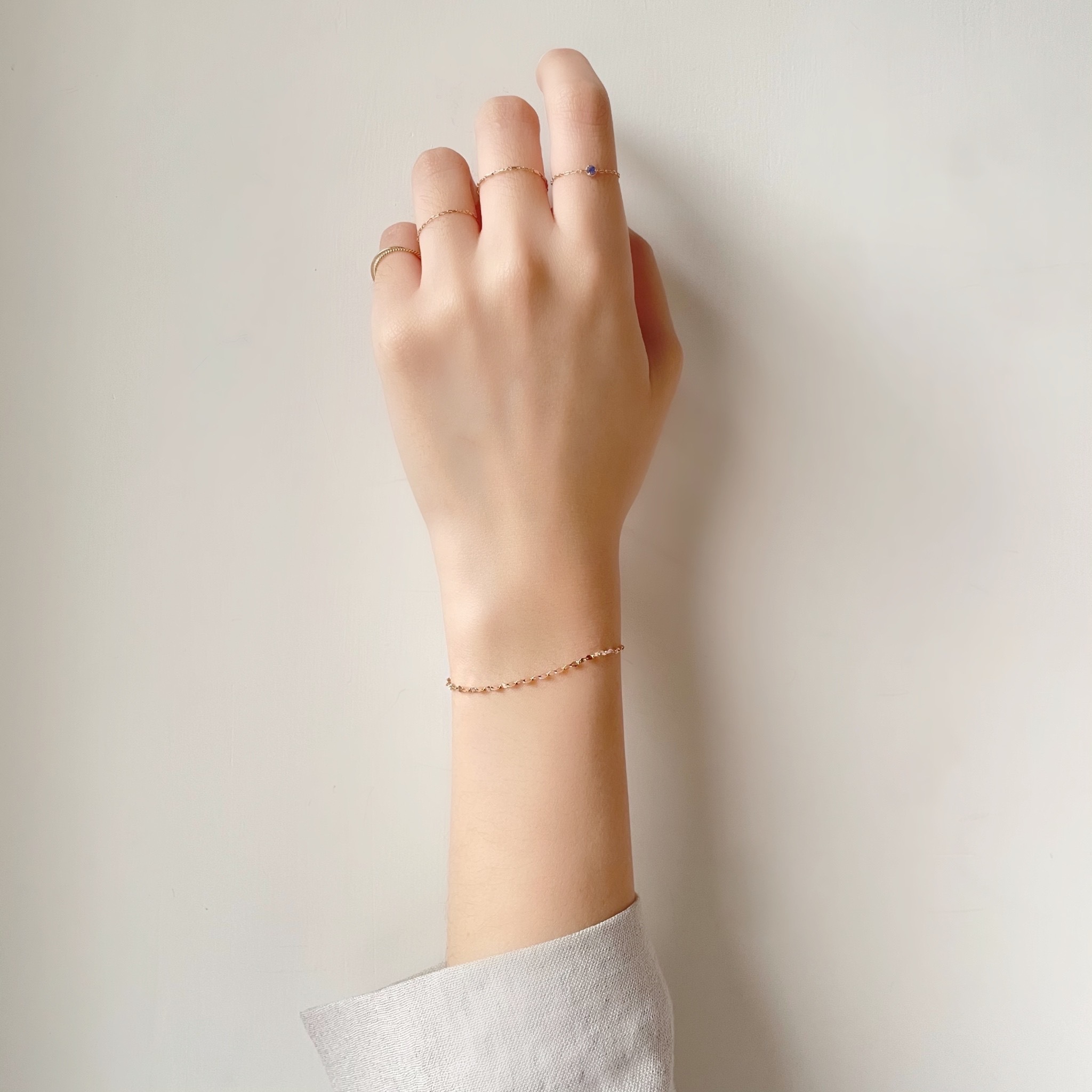 14K閃亮金片手鏈