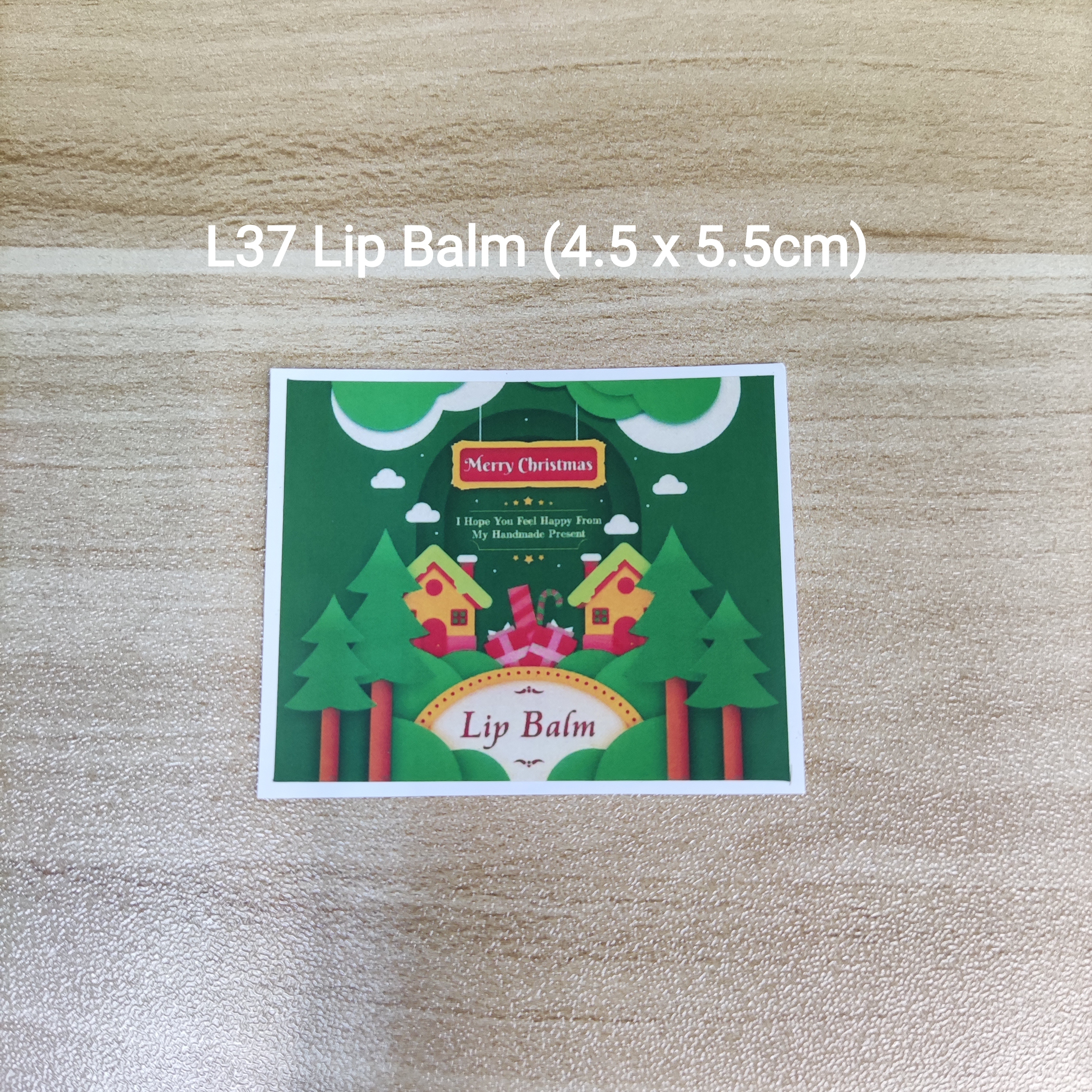 【L37】Lip Balm 潤唇膏 (4.5 x 5.5cm)【一包十貼】