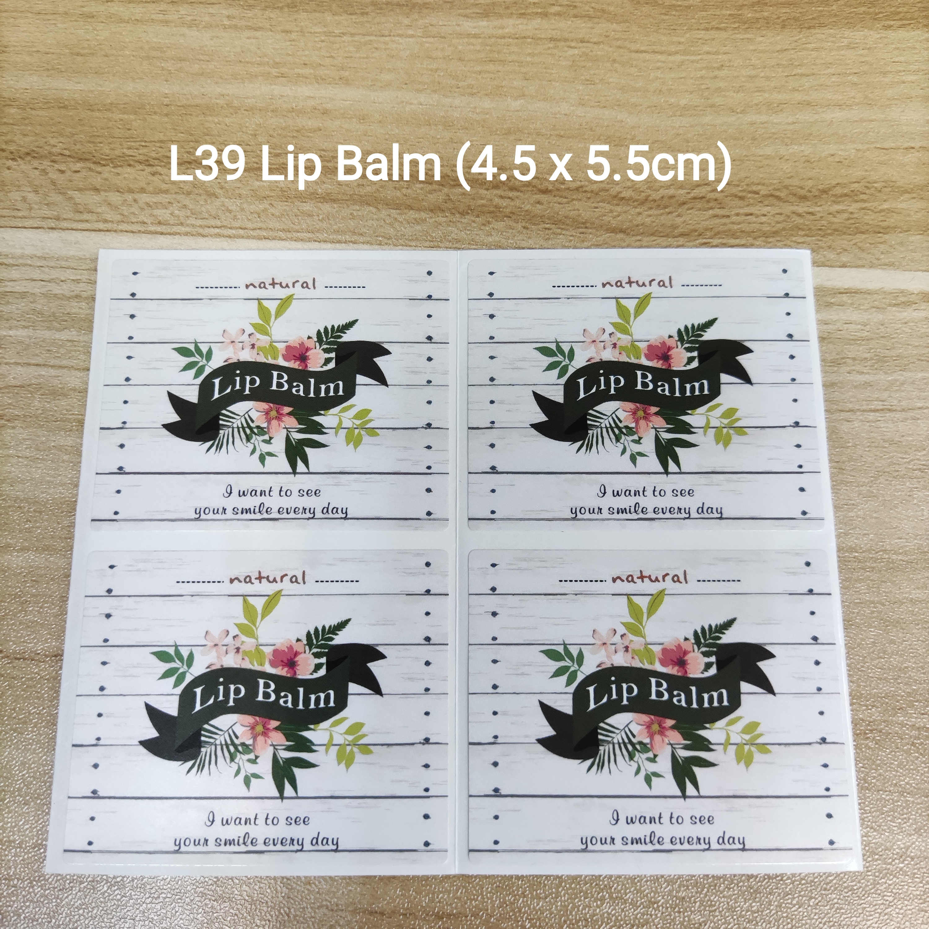 【L39】Lip Balm 潤唇膏 (4.5 x 5.5cm)【一包十貼】
