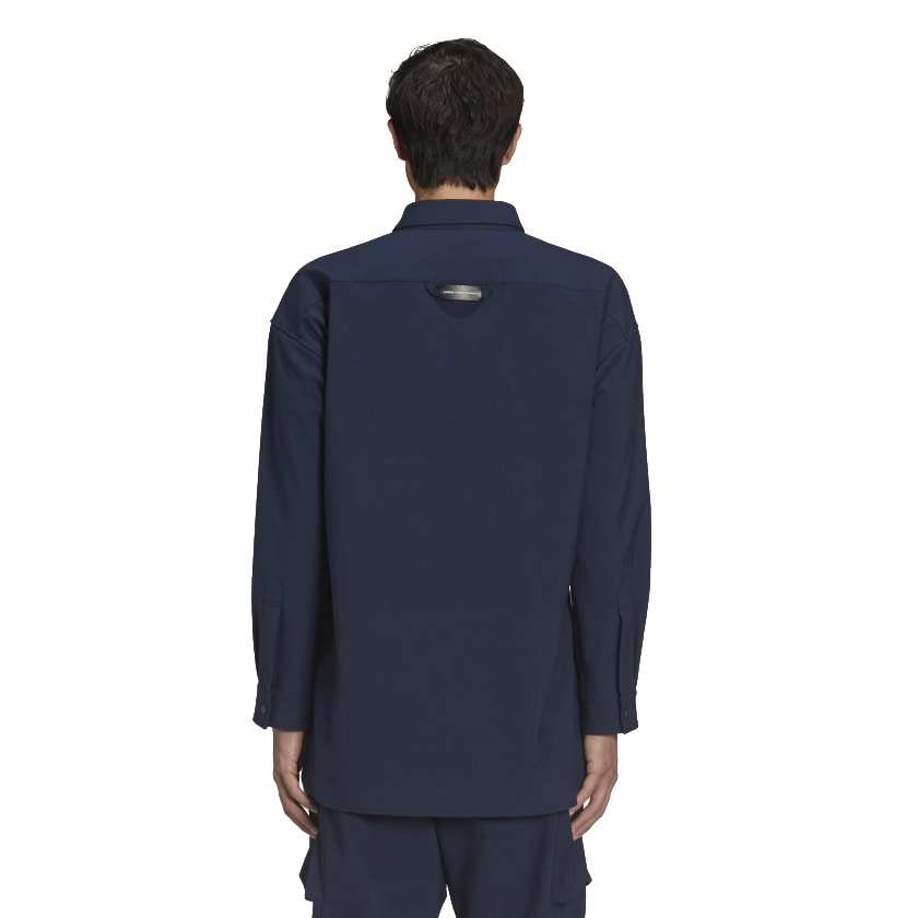 【 Y-3 M CL RIPST SHRT 落肩長袖襯衫 - 深海藍 】