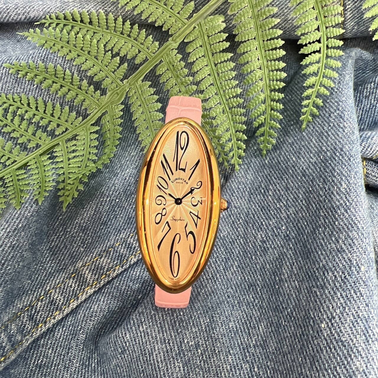 【EUROSTAR歐星】優雅知性橢圓形數字款仕女腕錶 1E902L-4 22mm 現代鐘錶