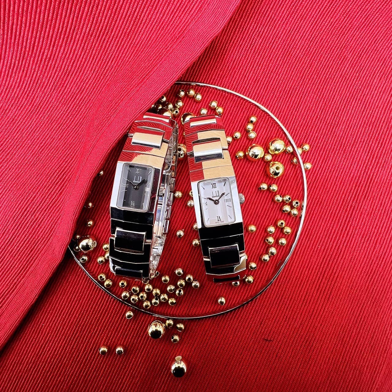 【Dunhill】羅馬簡約女錶 DQ1996A2 黑錶盤 14mm 現代鐘錶