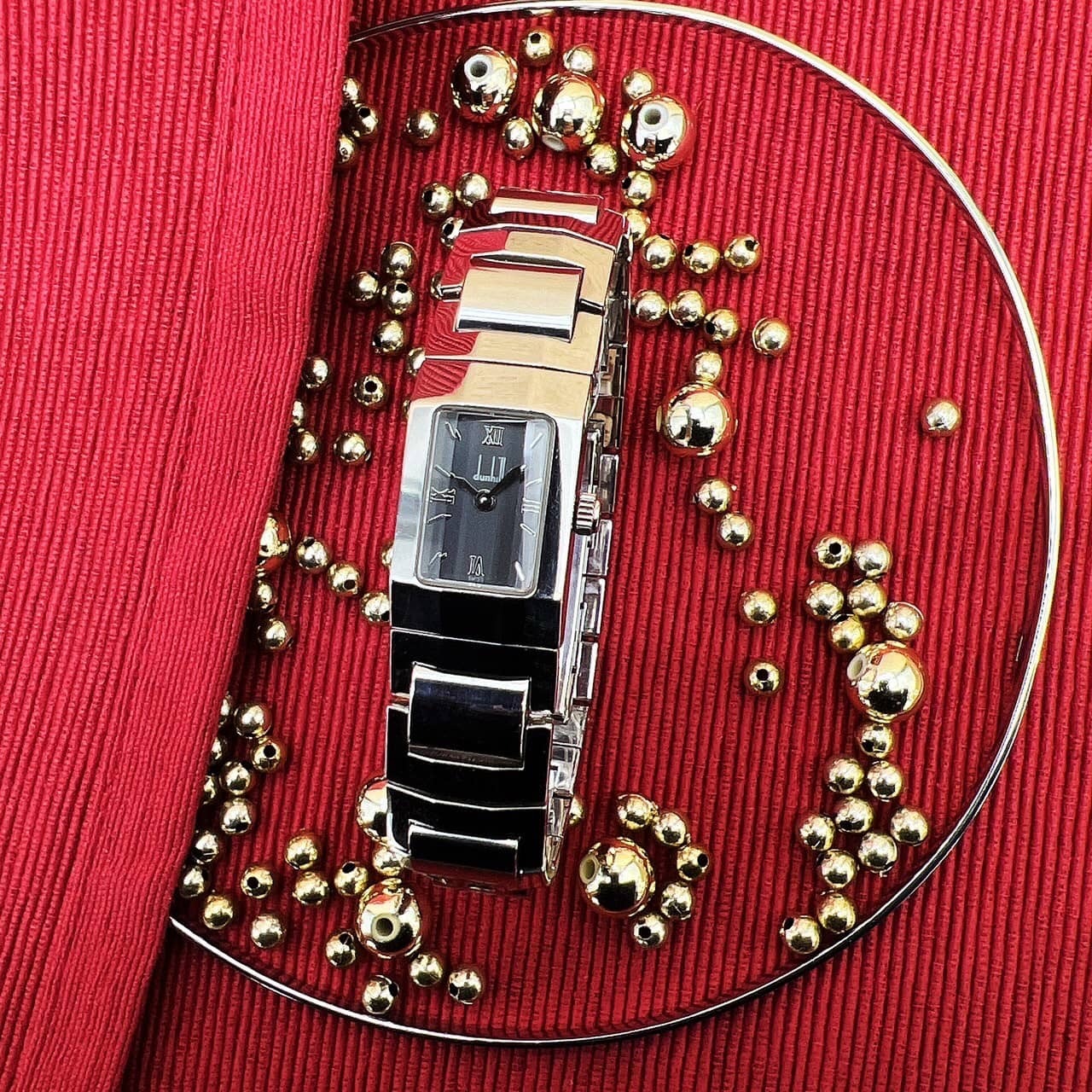 【Dunhill】羅馬簡約女錶 DQ1996A2 黑錶盤 14mm 現代鐘錶