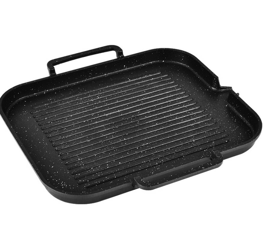 韓式麥飯石家用烤肉盤 | 不粘底烤肉神器 | 容易清洗 (逢星期日截單後7-14個工作天發貨)