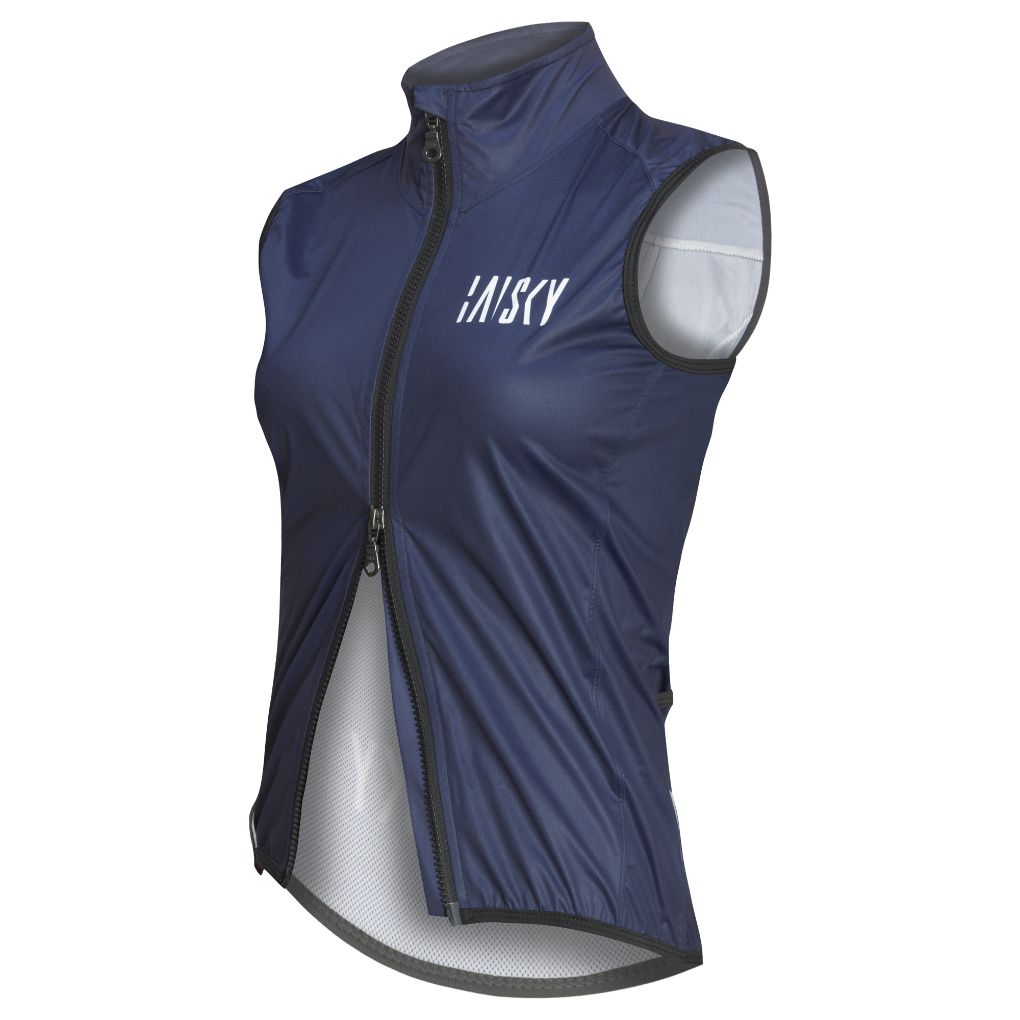 女款雙拉鍊防風背心 BK 藍