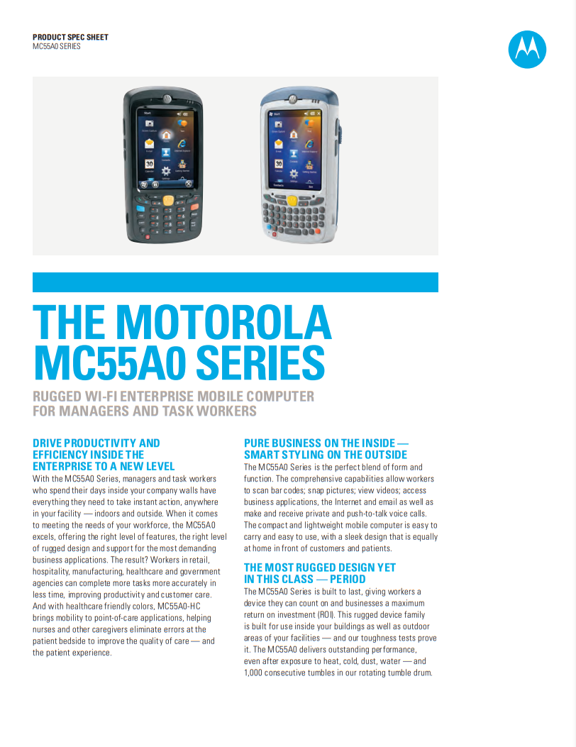 Zebra Motorola Symbol MC55A0 MC55 MC50 條碼數據採集器