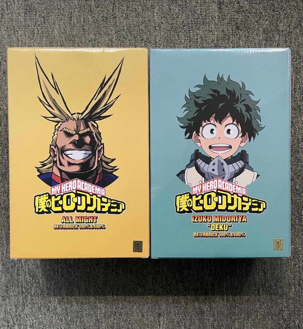 ヒーローアカデミーBE@RBRICK 緑谷出久オールマイト　100％ ＆400％