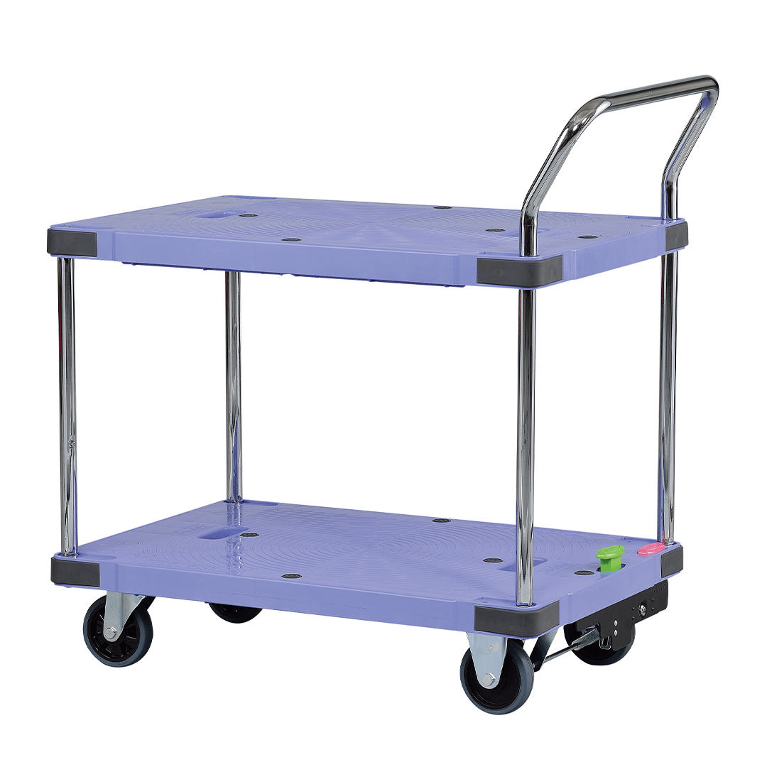 【日本南星nansin】雙層樹脂微音手推車 DSK-304B2