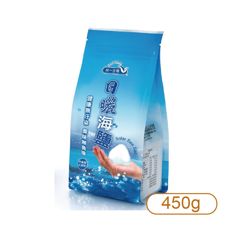【統一】天然海鹽袋裝 450g