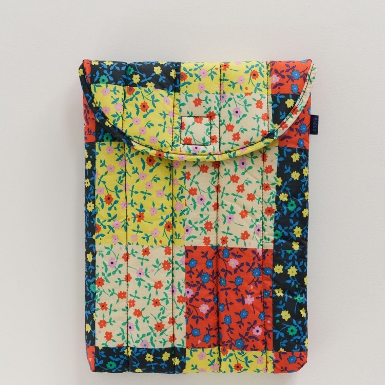 美國 BAGGU 空氣電腦包 小花拼布