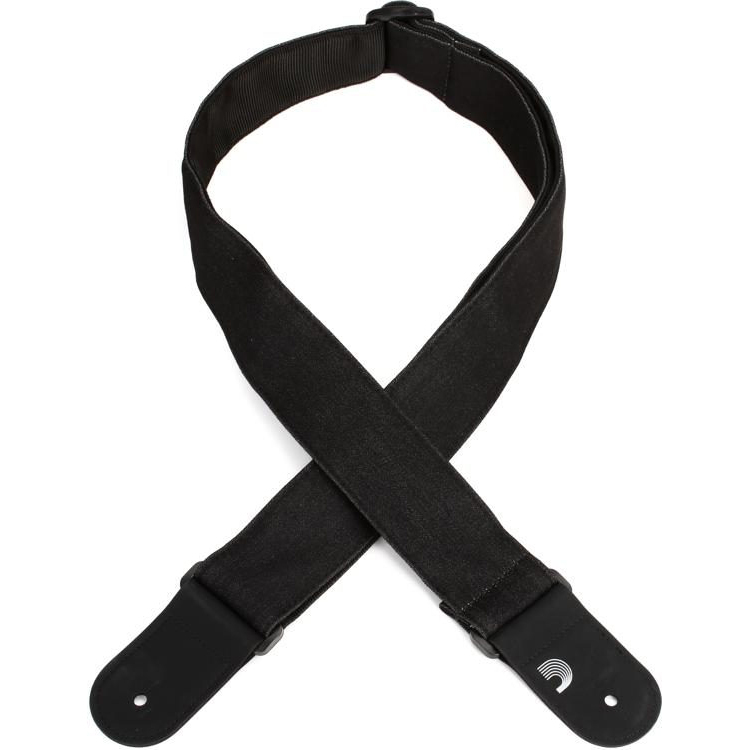 D'Addario 50DN00 50mm單寧布肩帶 黑色吉他背帶