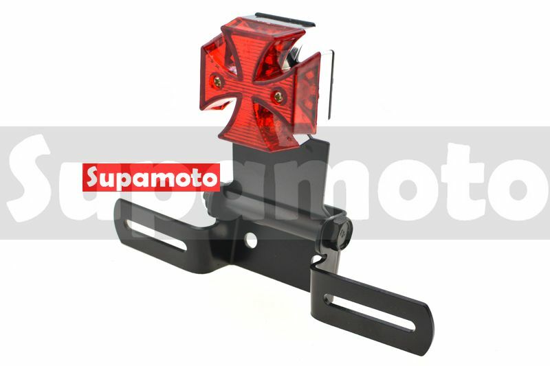 -Supamoto- D702 LED 尾燈 牌架 改裝 哈雷 鐵架 柵欄 復古 馬克 十字架 十字 十字型
