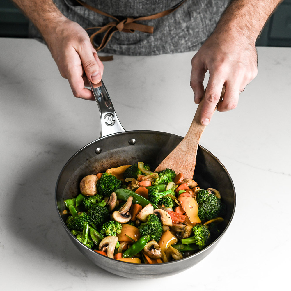 原礦蜂蠟鐵鍋 | 職人柄深煎炒鍋