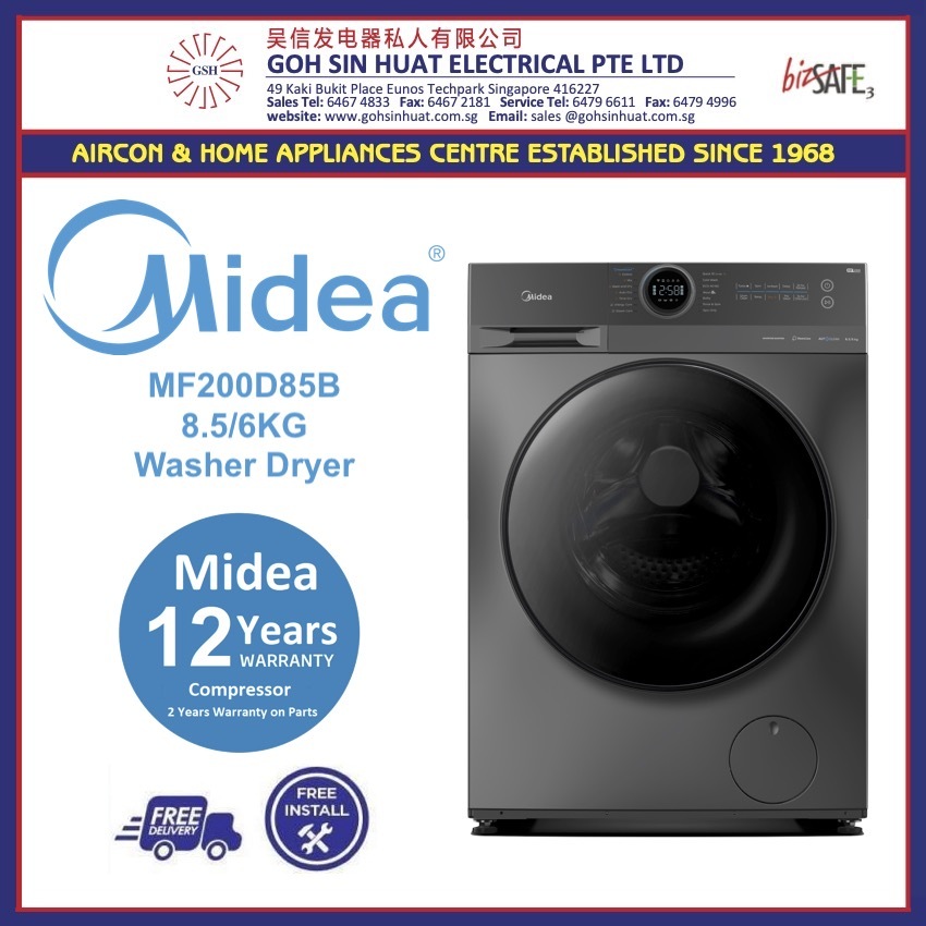 Midea MF200D85B Washer Dryer Washing Machine and Dryer