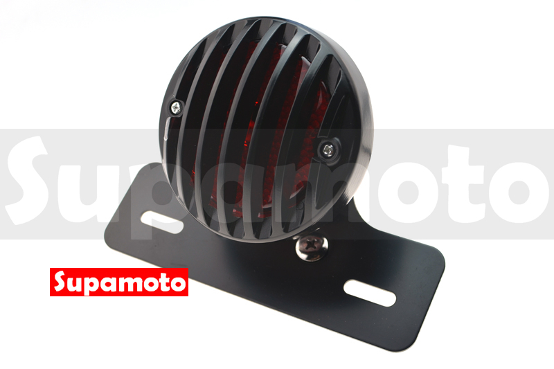 -Supamoto- D707 柵欄 尾燈 哈雷 通用 改裝 復古 牌架 鋁合金 cafe old school