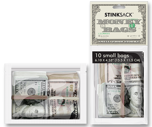 STINK SACK™ MONEY BAGS SMELL-PROOF STORAGE BAGS