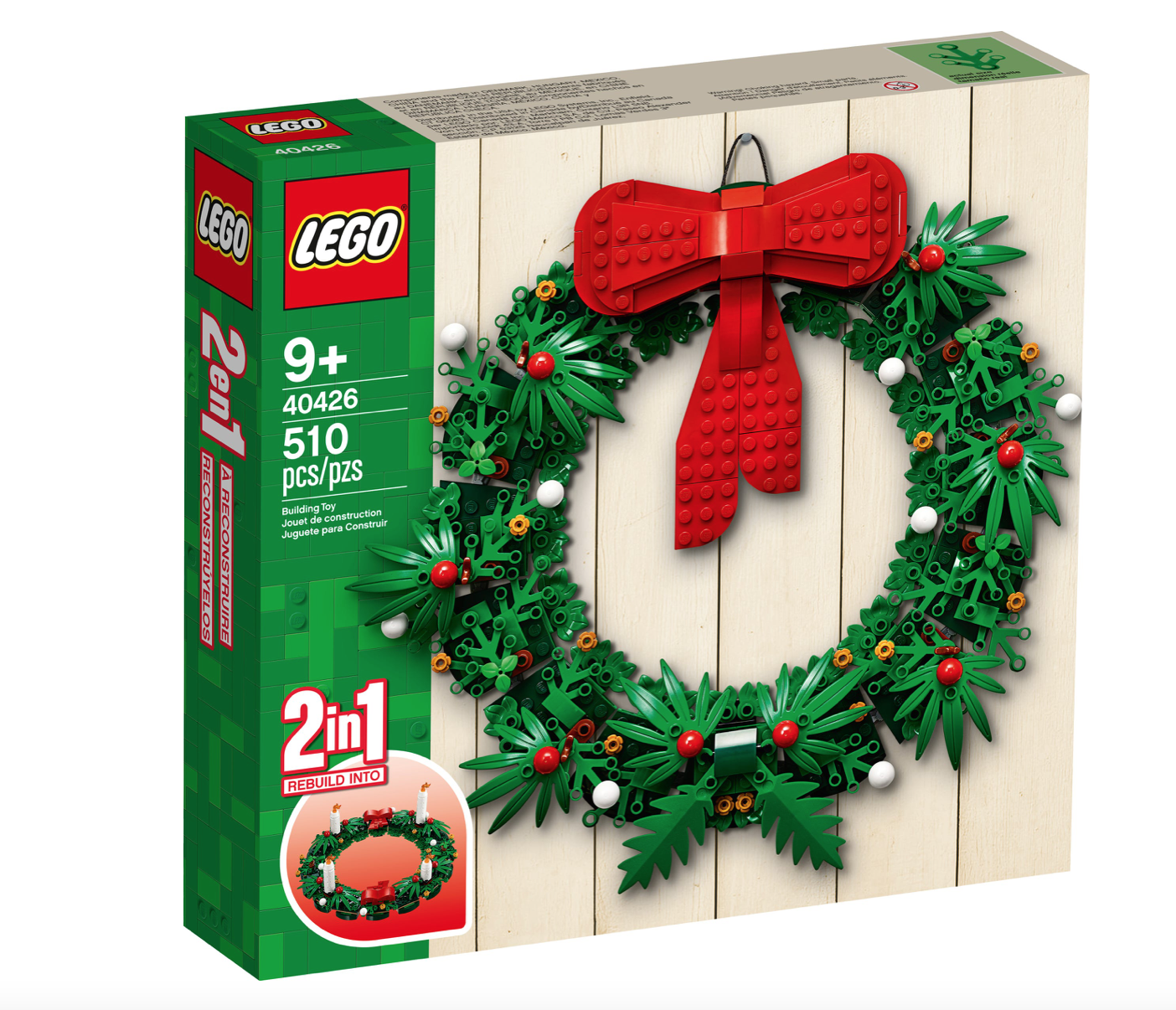 [飛米樂高積木磚賣店] LEGO 40426 CHRISTMAS WREATH 2-IN-1