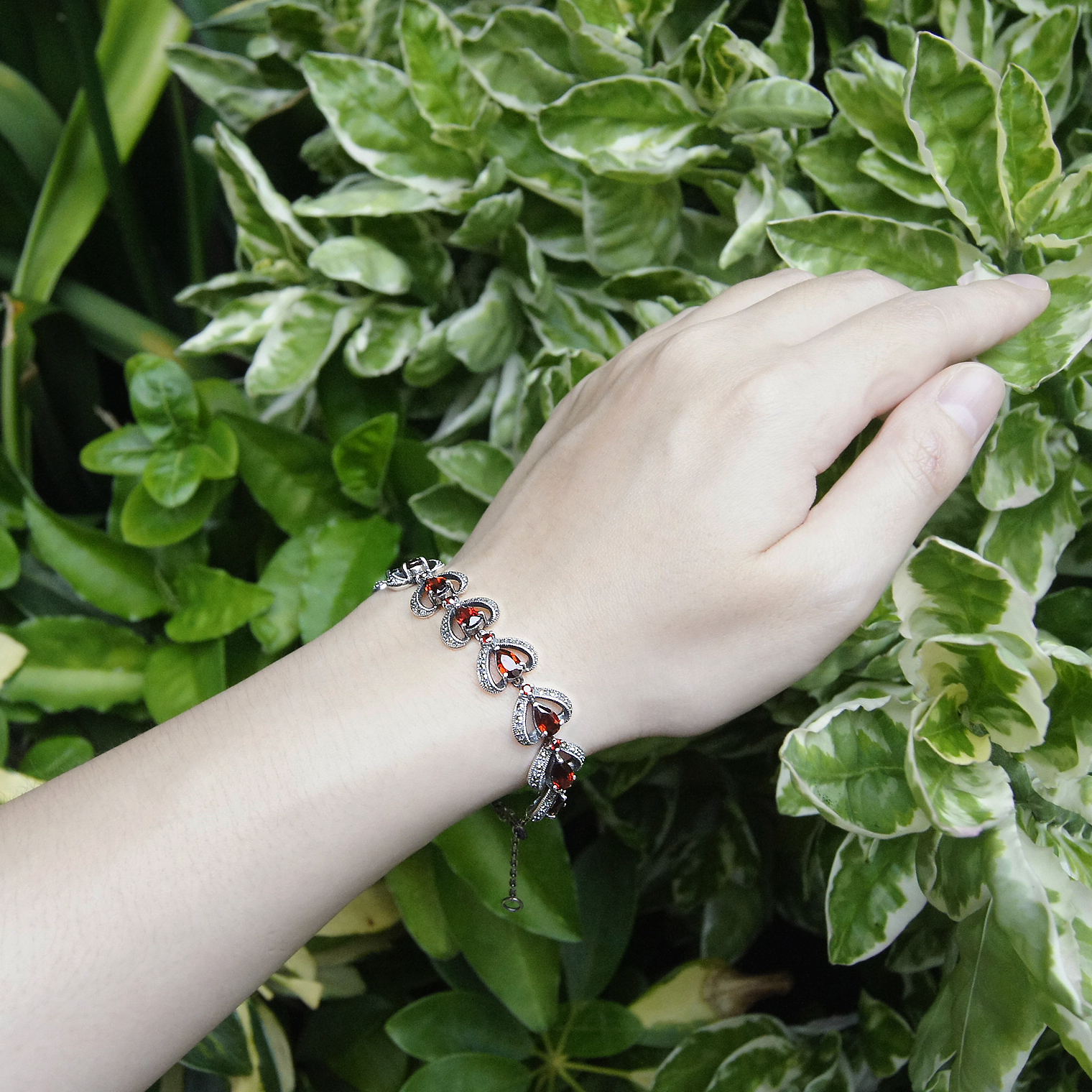 石榴石愛心手鍊（OP1745）