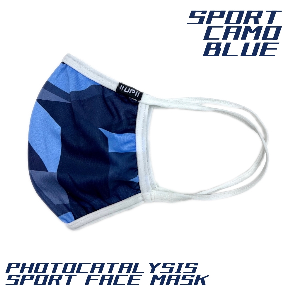 納米光觸媒塗層 迷彩運動面罩 運動迷彩藍