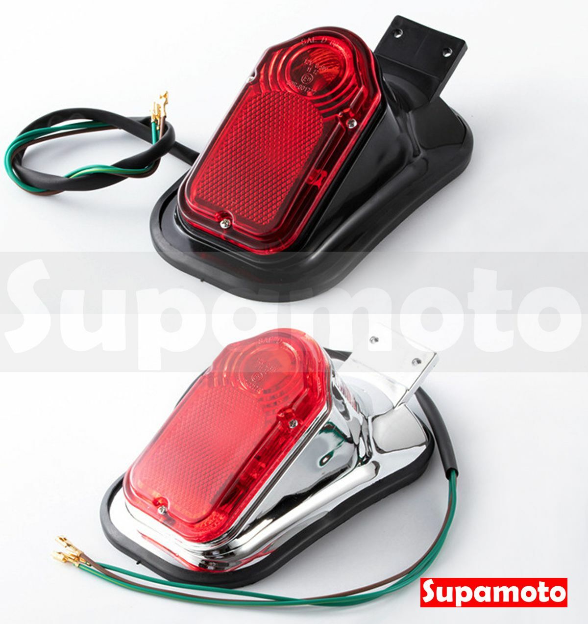 -Supamoto- D726 尾燈 直立 復古 後燈 煞車燈 復古 嬉皮 哈雷 改裝 跩哥 美式 牌照燈