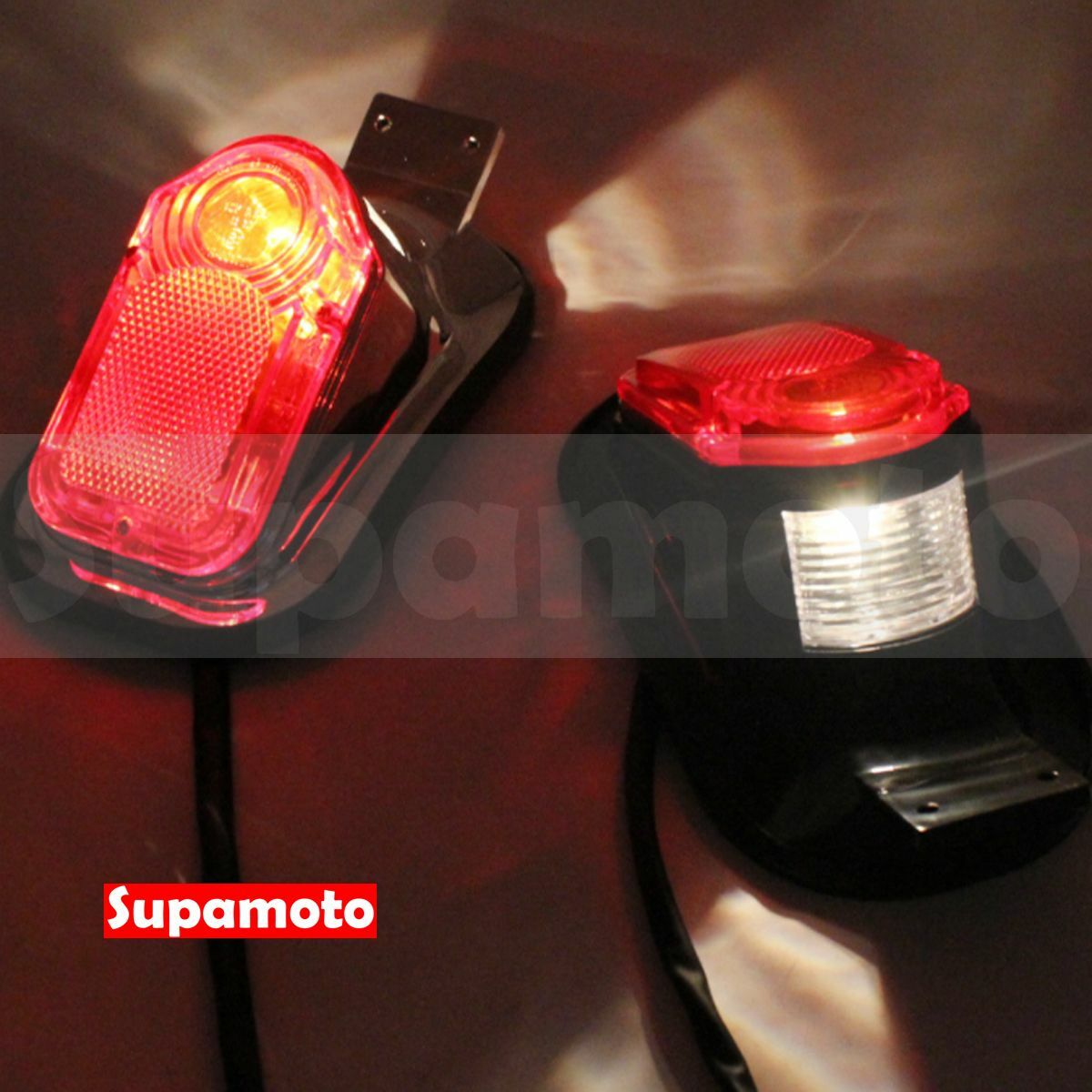 -Supamoto- D726 尾燈 直立 復古 後燈 煞車燈 復古 嬉皮 哈雷 改裝 跩哥 美式 牌照燈