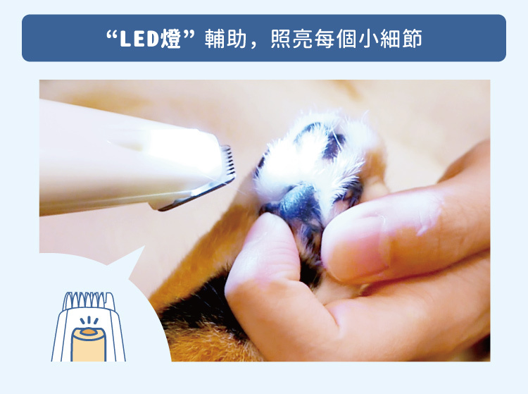 附LED燈輔助 幫助寵物剃毛不失誤