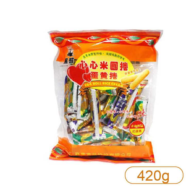 【五糧】黑熊心心米國捲 420g