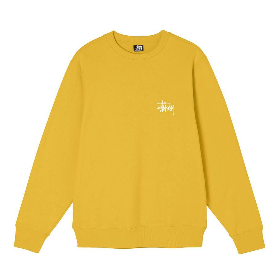 [Instock] STÜSSY BASIC STÜSSY CREW HONEY