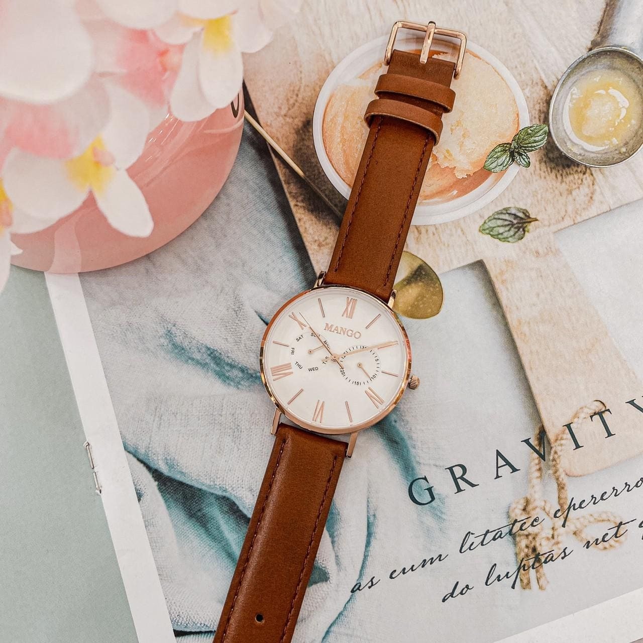 【MANGO】米蘭奢華簡約腕錶 附贈皮帶 MA6731L-80R 38mm 現代鐘錶