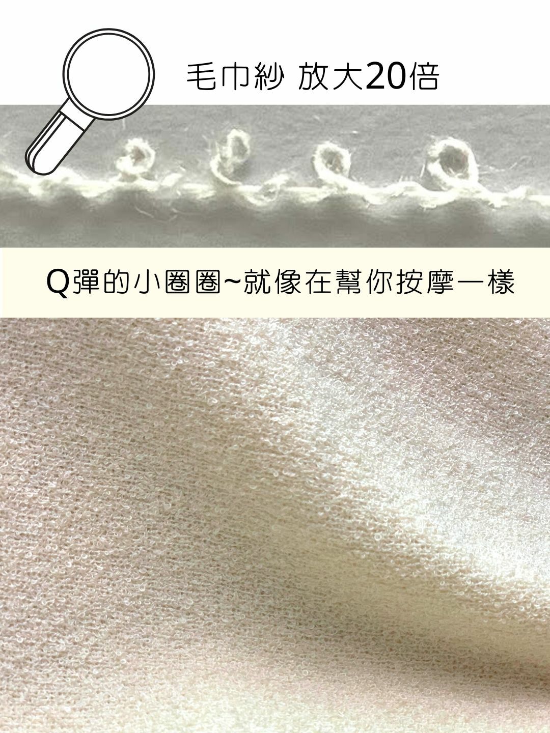 毛巾紗針織衫近拍圖