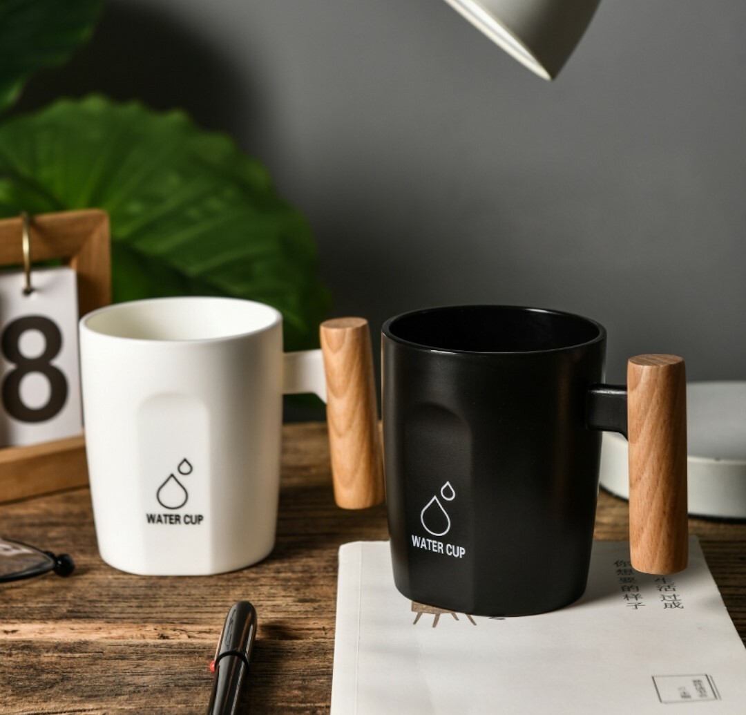 日式風格木柄漱口杯