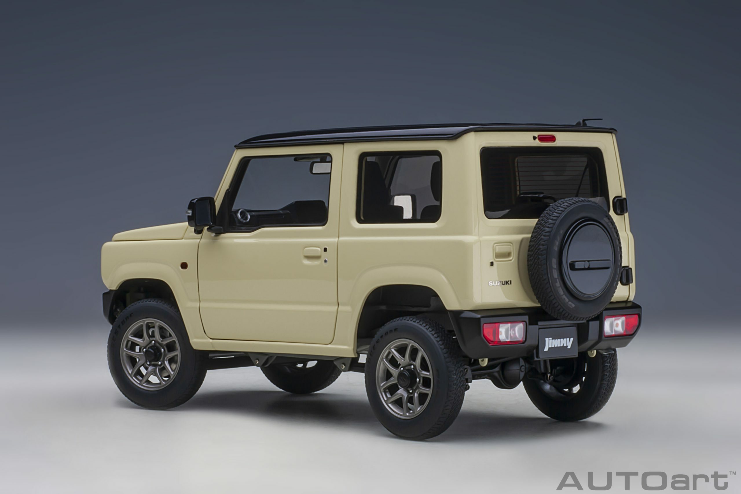 預訂(訂金$300) (預訂價$1520) :1/18 AUTOART Suzuki Jimny (JB64) (Chiffon Ivory Metallic with Black roof) (78500)
