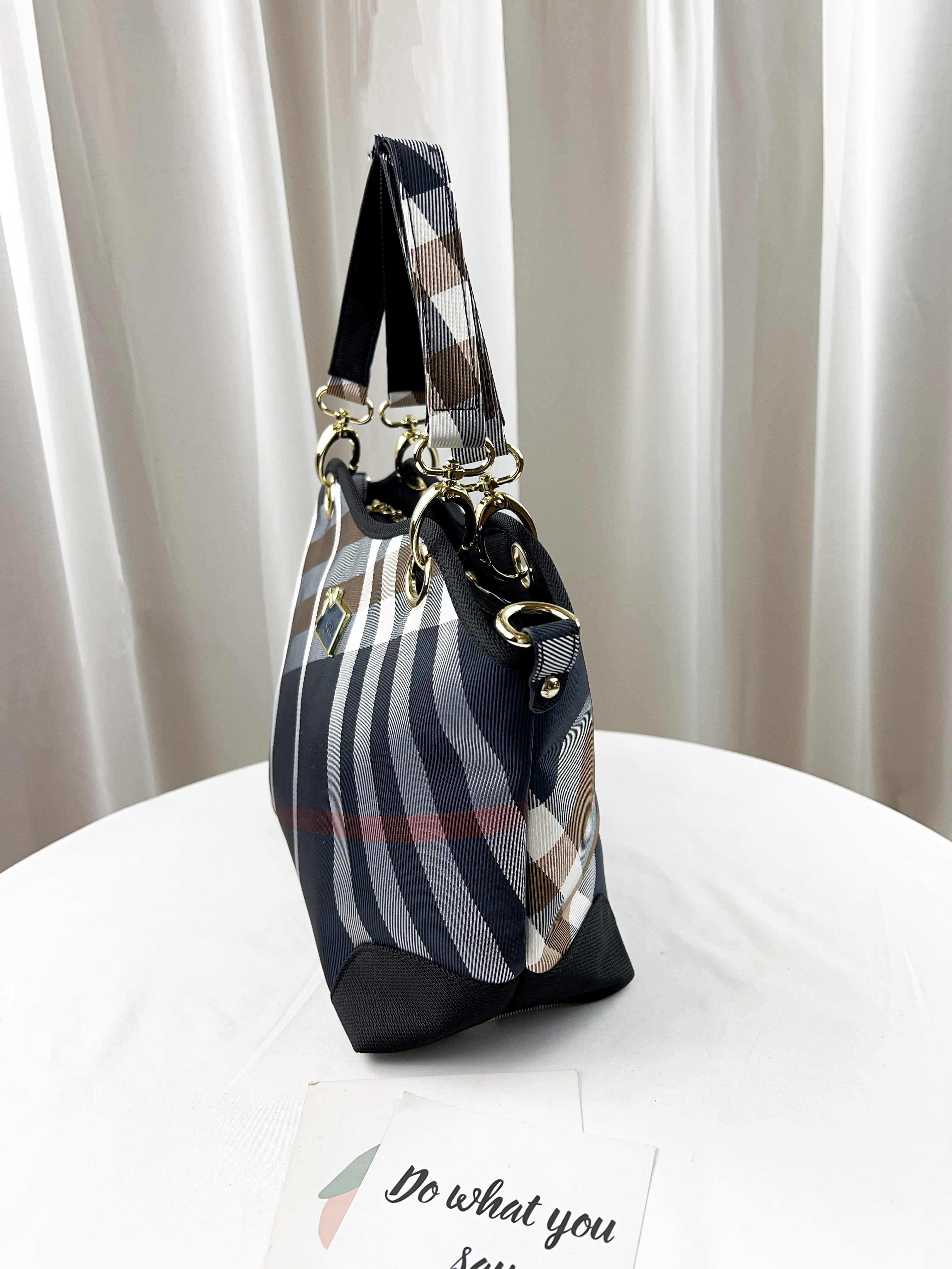 GOODS 大格黑 經典拼色手提包 / 側背包 #2266