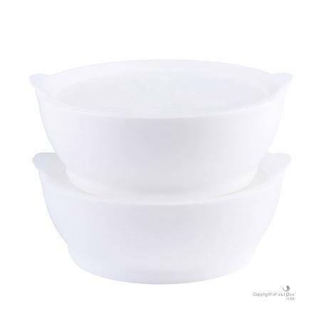 eLipse Bowl Stage 3 12 oz with Lid (Made in Singapore) - 2 pack - White/Blue/Pink/Orange/Yellow/Green