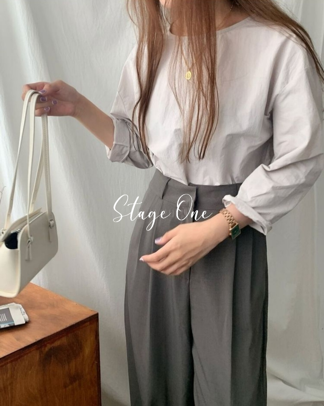 韓國製🇰🇷TP2194 尼龍淨色襯衫 (4色)