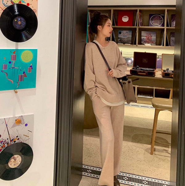 韓國直送 🇰🇷街頭休閒運動風針織套裝