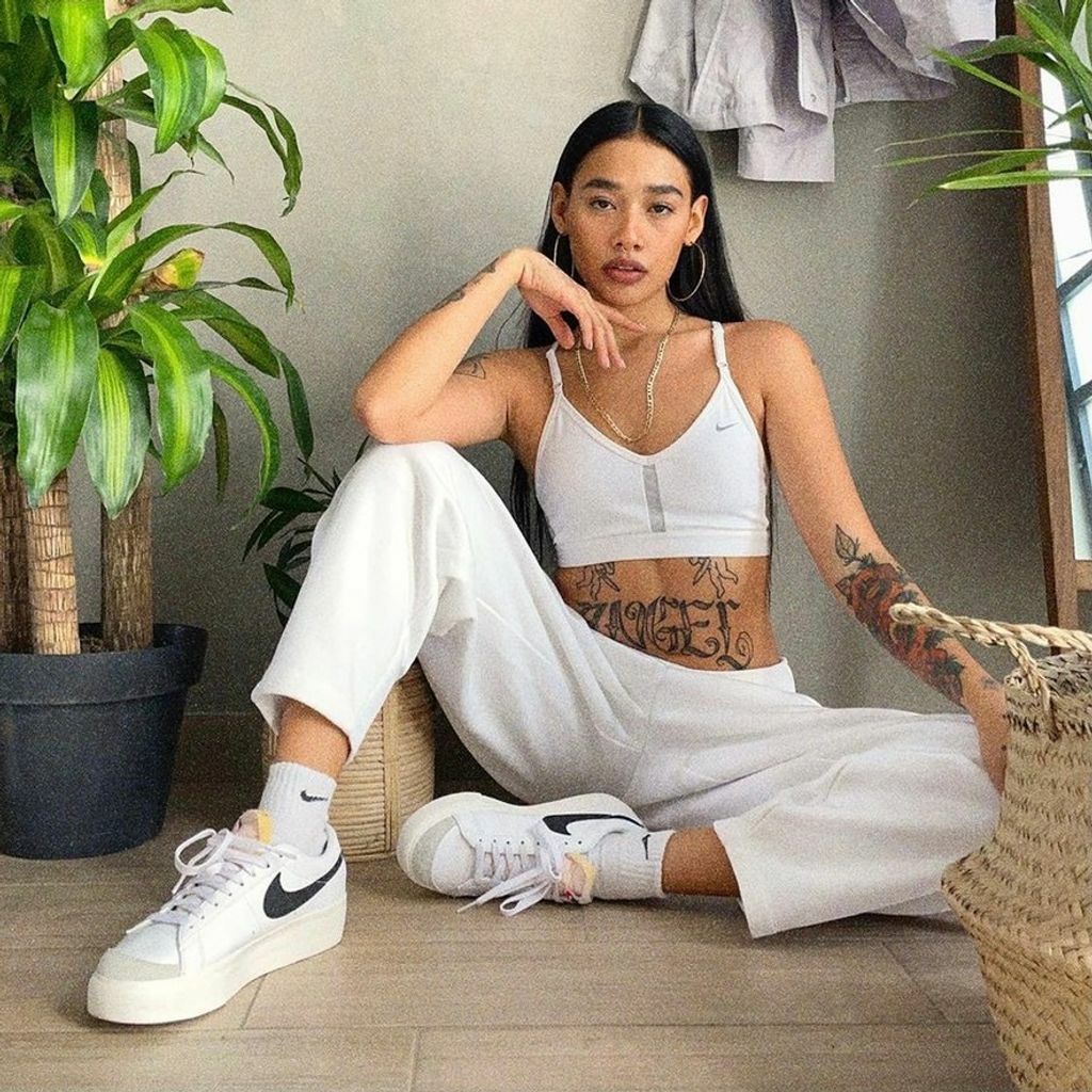 NIKE Blazer Low Platform 厚底 增高 麂皮 奶油白