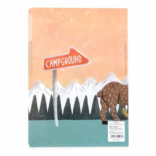 OKATAOKA 露營熊 三層資料夾 日本Greeting Life