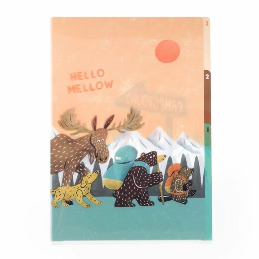 OKATAOKA 露營熊 三層資料夾 日本Greeting Life