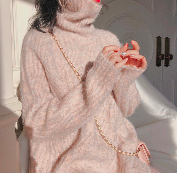 ᴷᴼᴿᴱᴬ 🇰🇷   <現貨> 溫柔姊姊高領復古麻花紋針織上衣