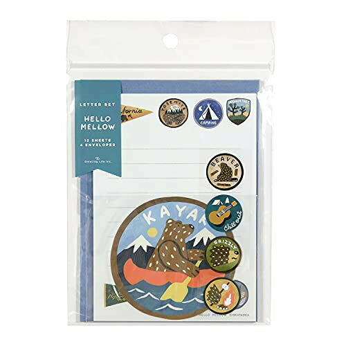 日本OKATAOKA 露營熊 信紙信封套組 Greeting Life