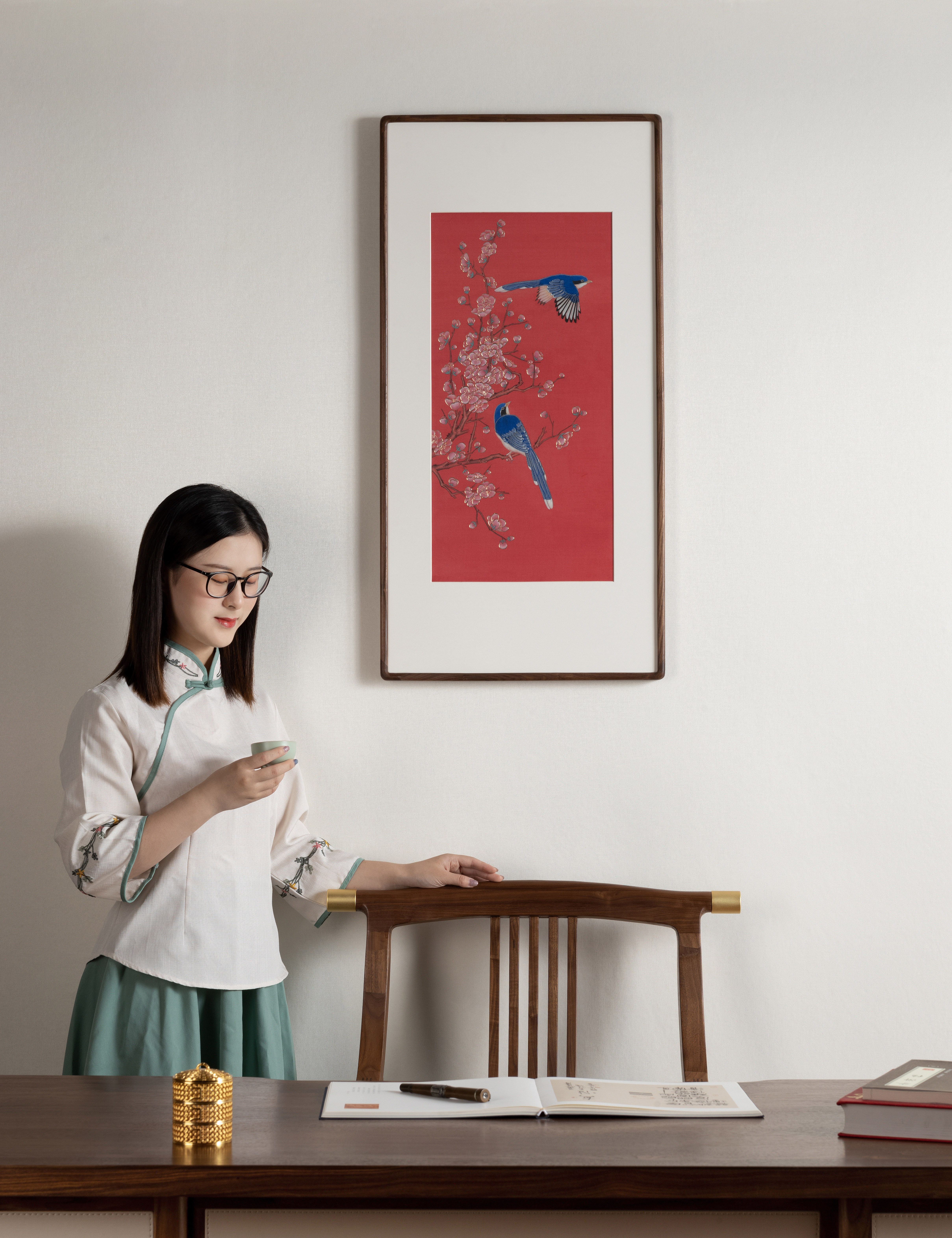 喜上枝頭(銅雕畫)