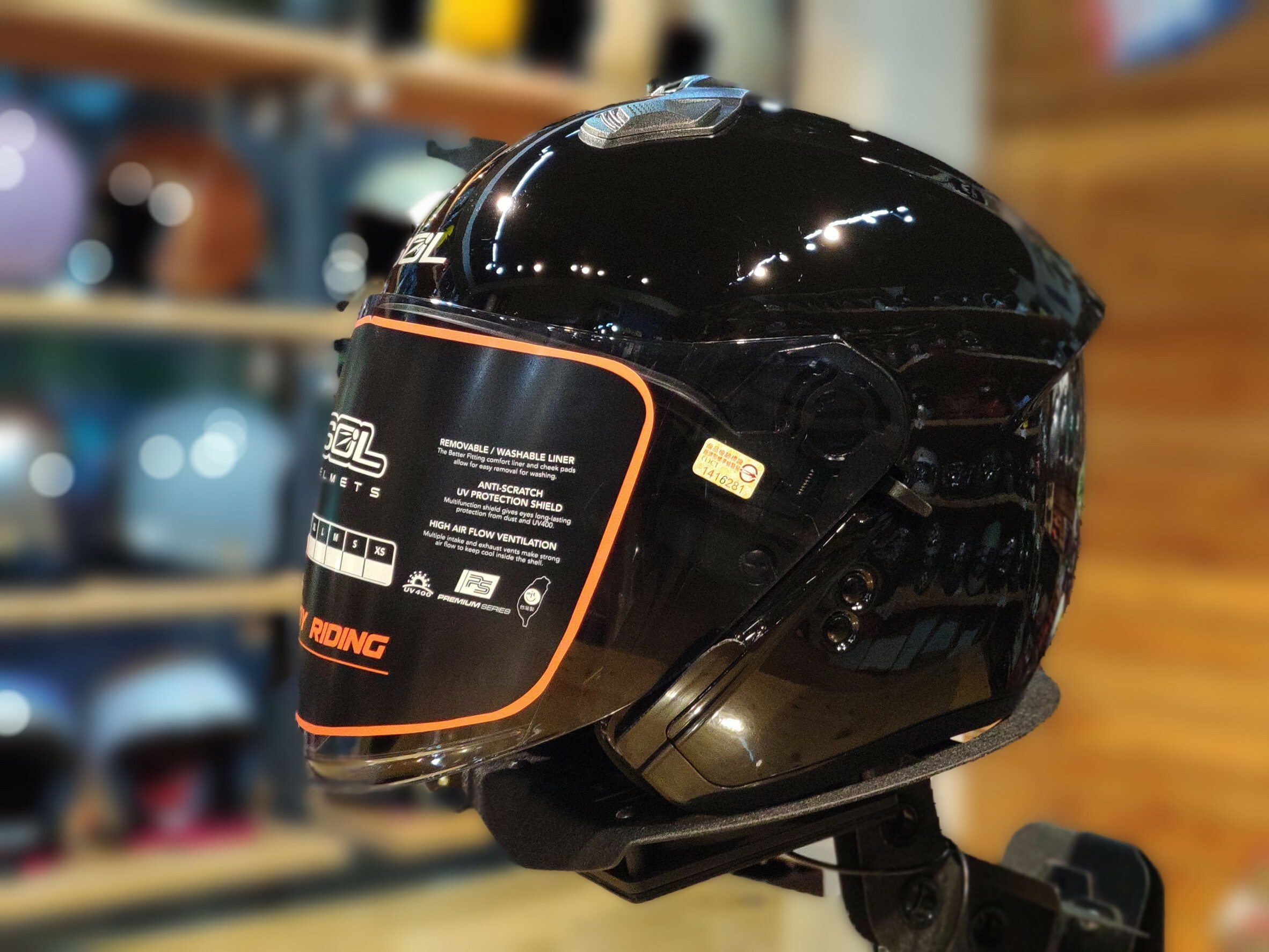 SOL SO-XP 亮黑 3/4罩 SOXP