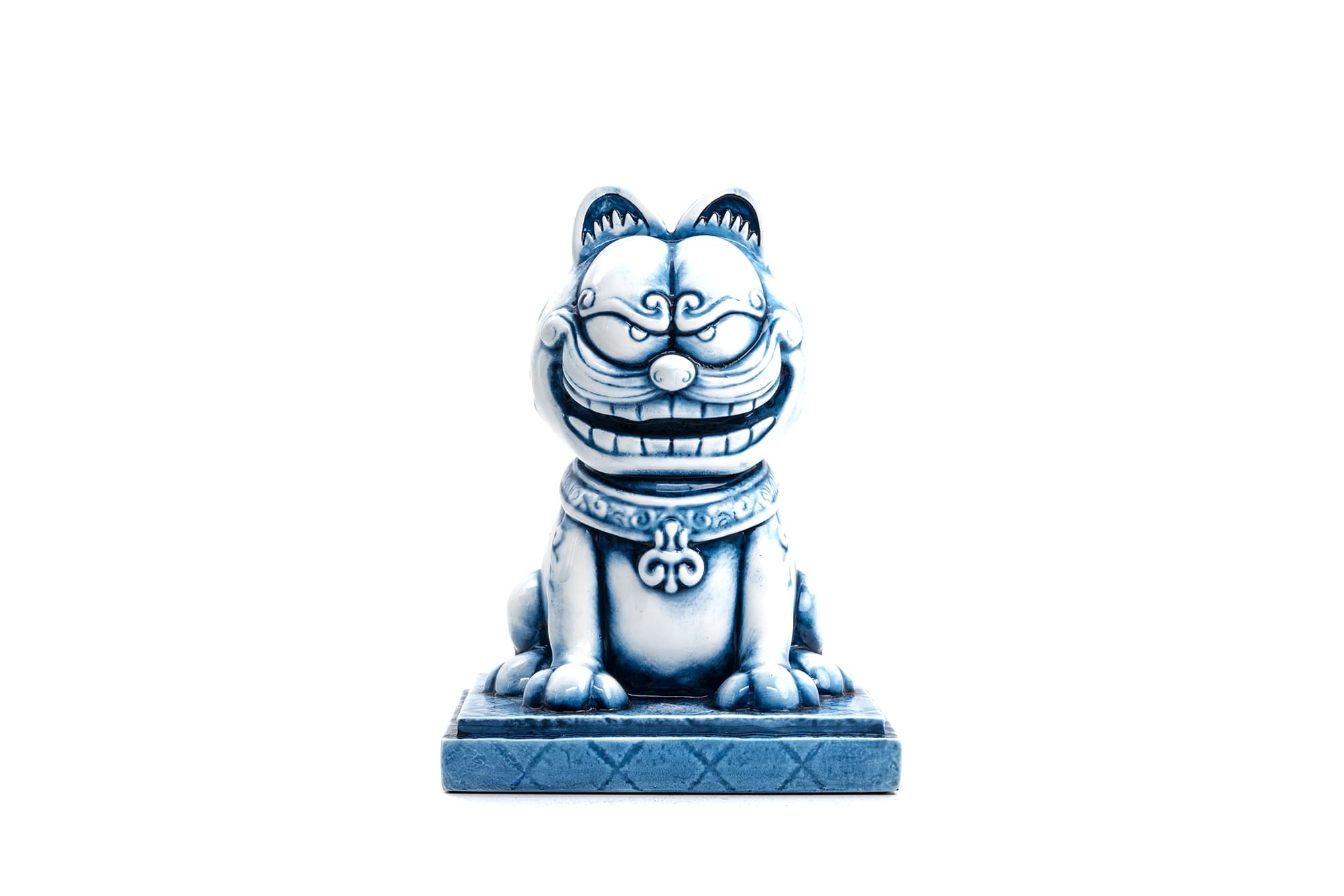 加菲貓-歐弟-聯名-青花瓷-公仔-媽祖遶境-Garfield-Odie-toy-Arttoy-desginertoy-resin-figures